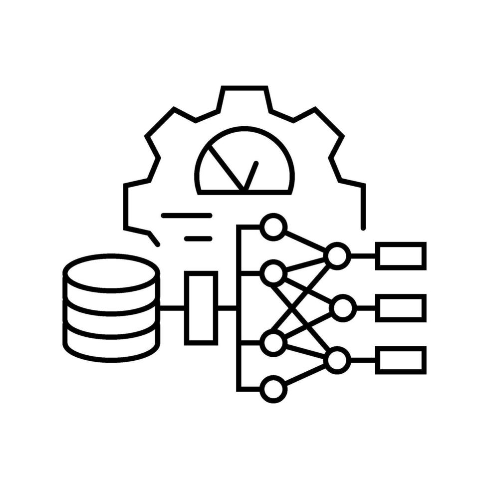 hyperparameter tuning machine learning line icon entity vector