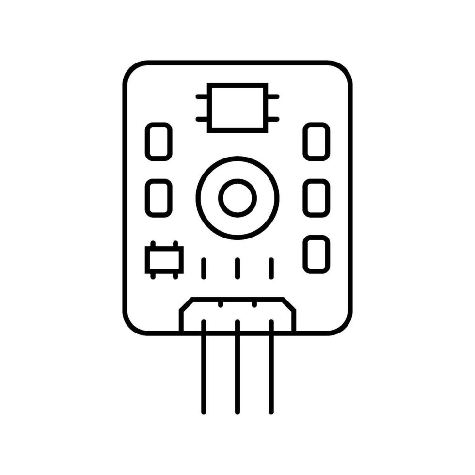 uv light sensor module line icon object vector
