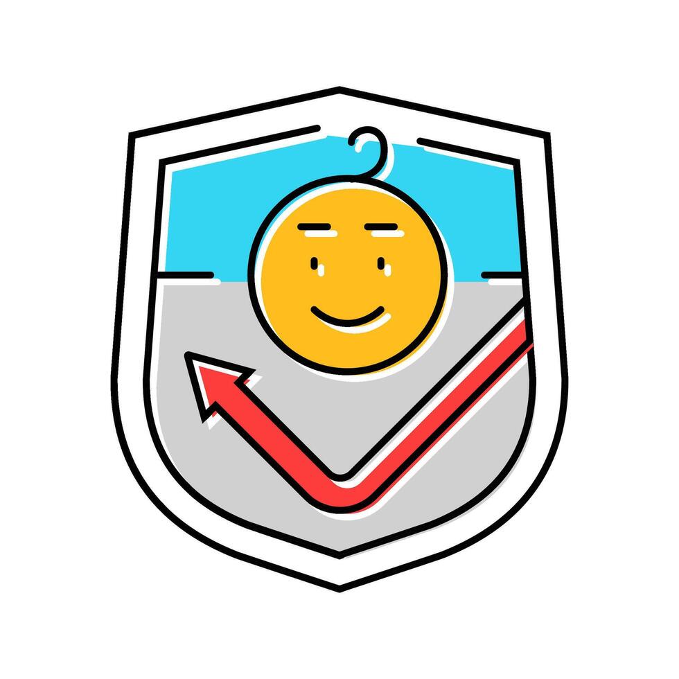 childproof locking system color icon object vector