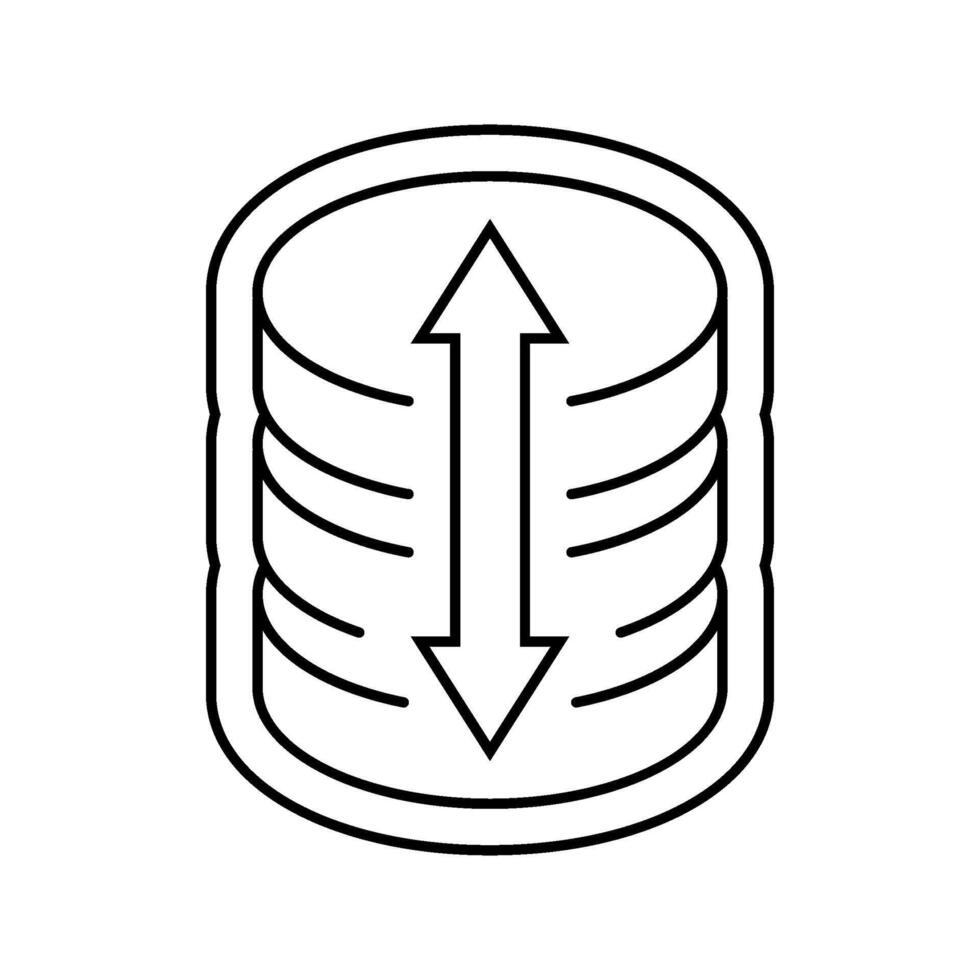 expandable storage line icon entity vector
