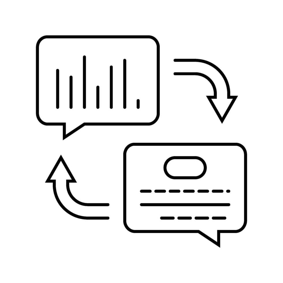 text speech wave nlp line icon item vector