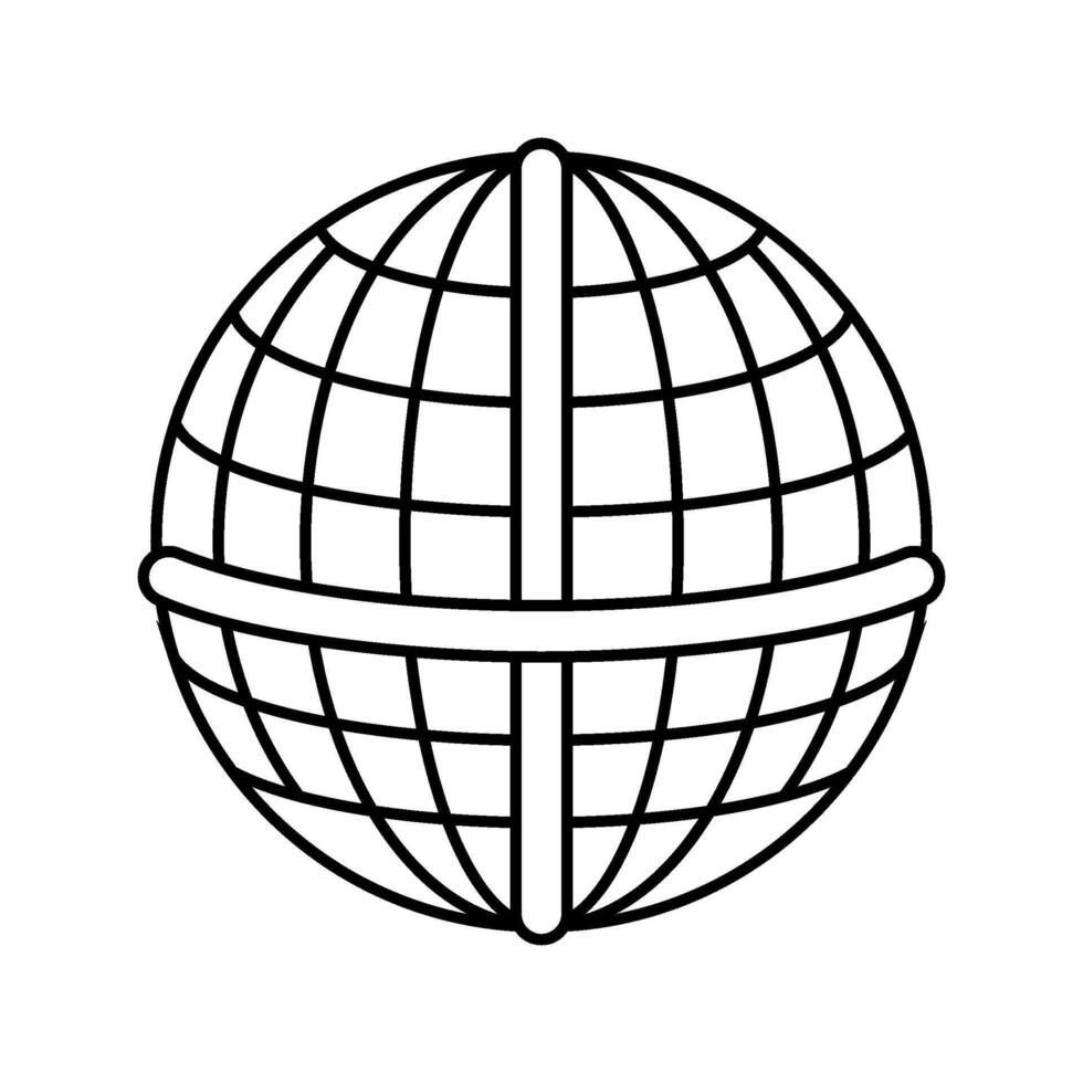 longitude and latitude lines line icon object vector