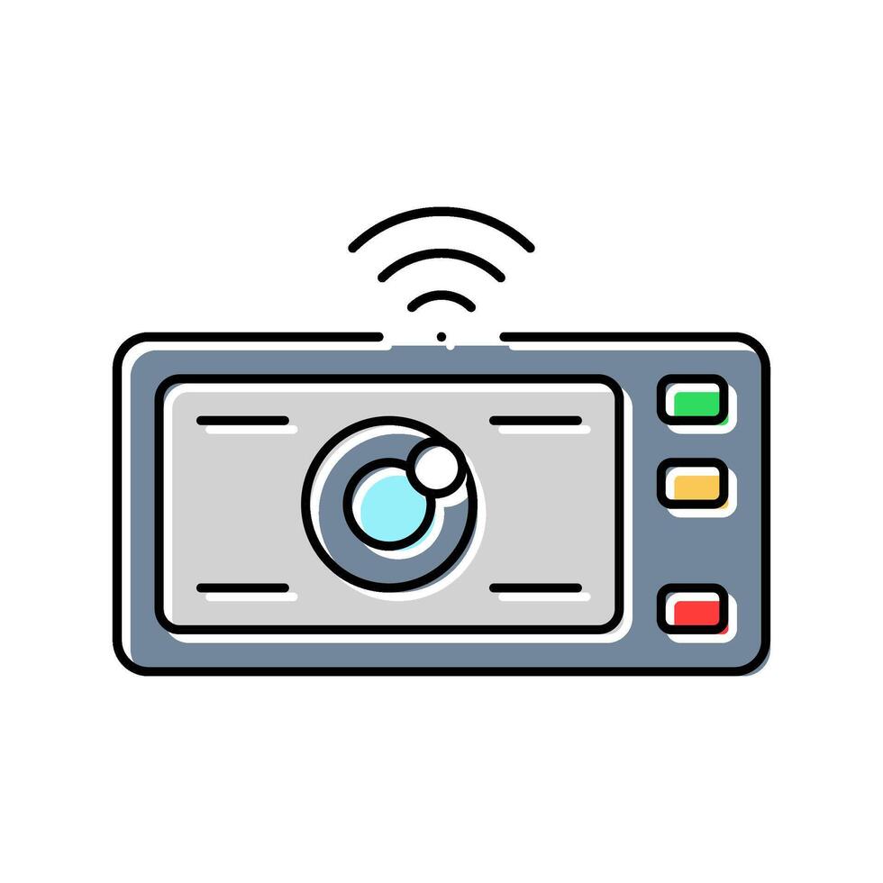 camera autonomous vehicle color icon unit vector