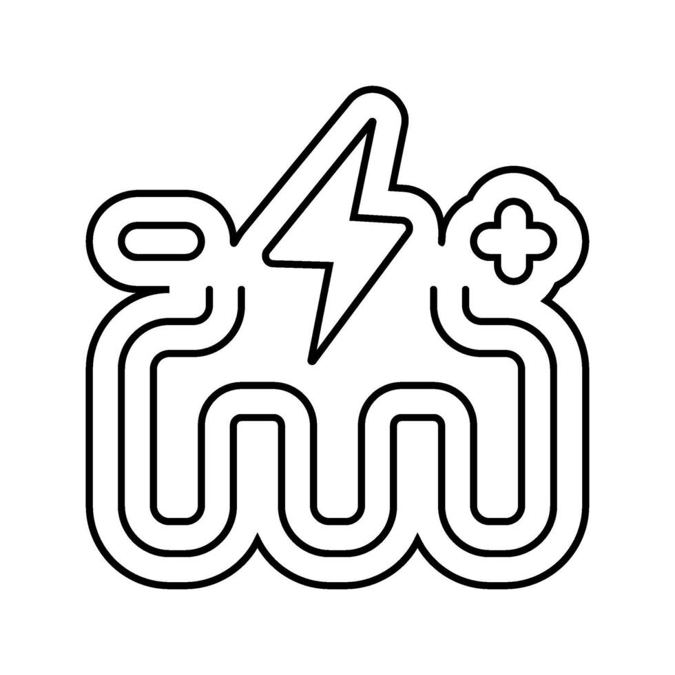 energy recovery system line icon object vector