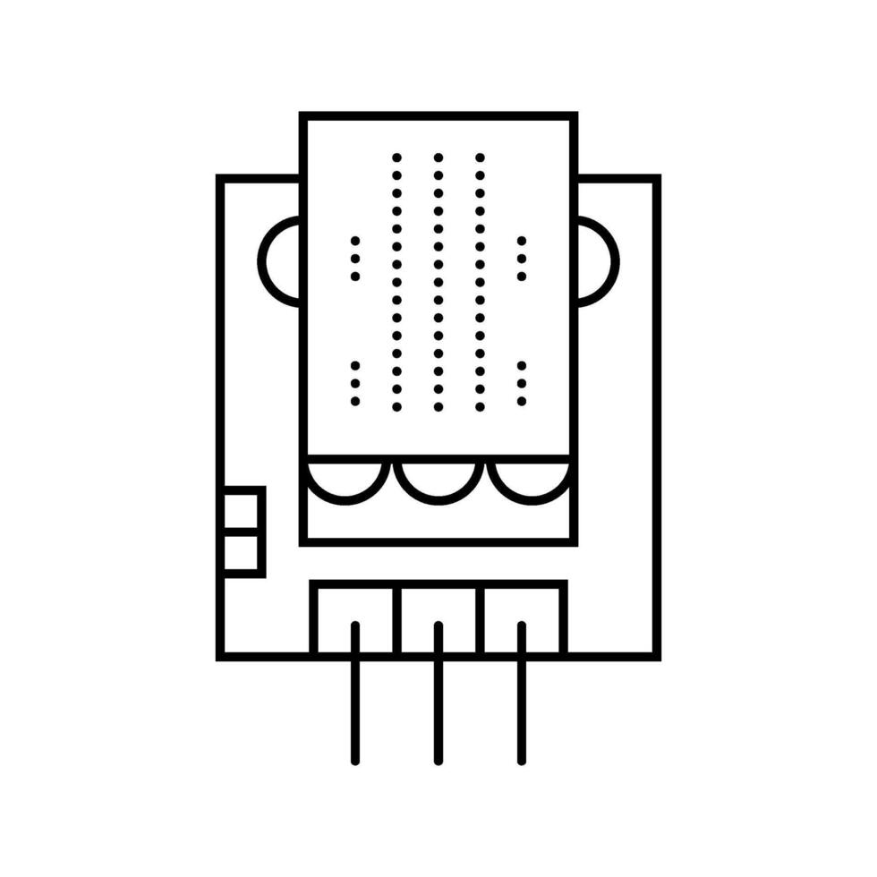 temperature sensor module line icon sign vector