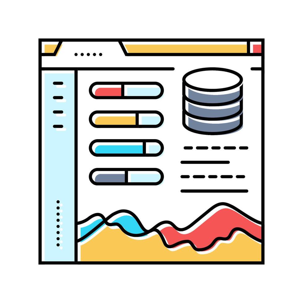 visualization dashboard color icon thing vector
