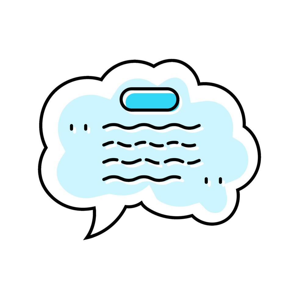 context bubble nlp color icon indicator vector