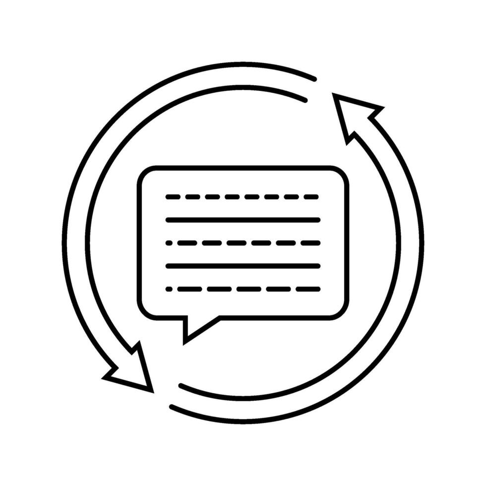 conversation arrows nlp line icon entity vector