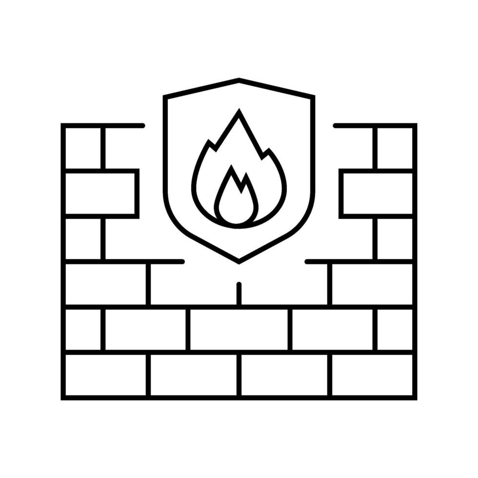 firewall cloud computing line icon element vector