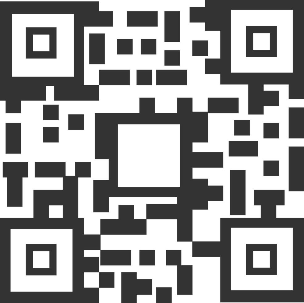 QR Scan Code Drawn vector
