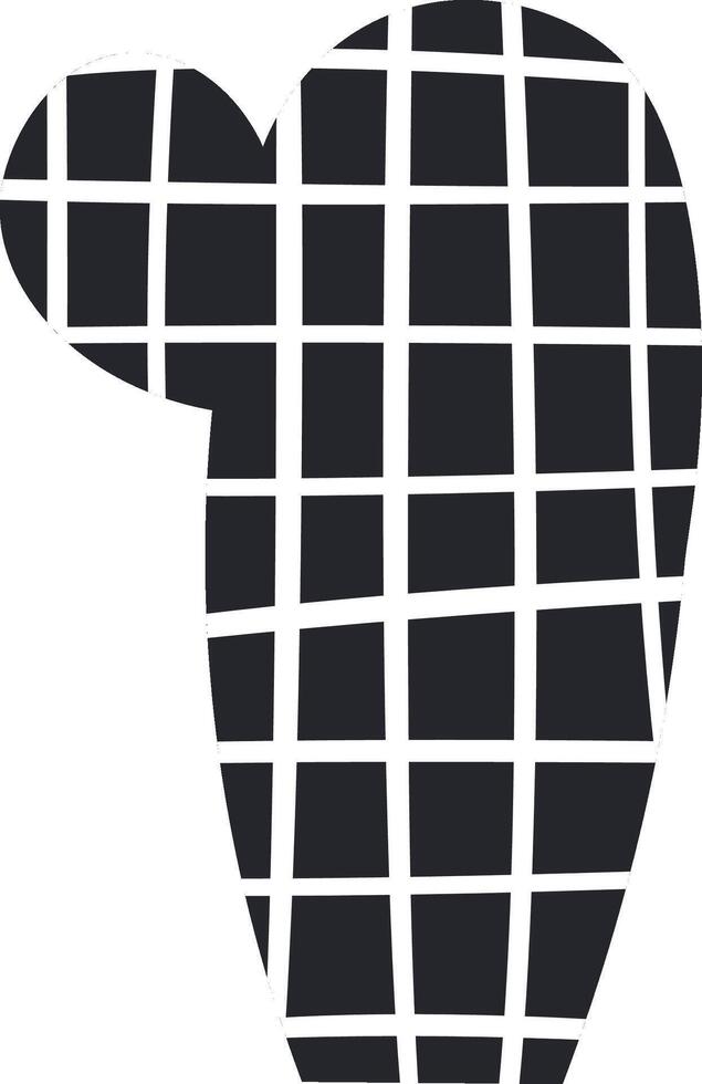 Abstract Cactus With Pattern Flat Illustration Icon vector