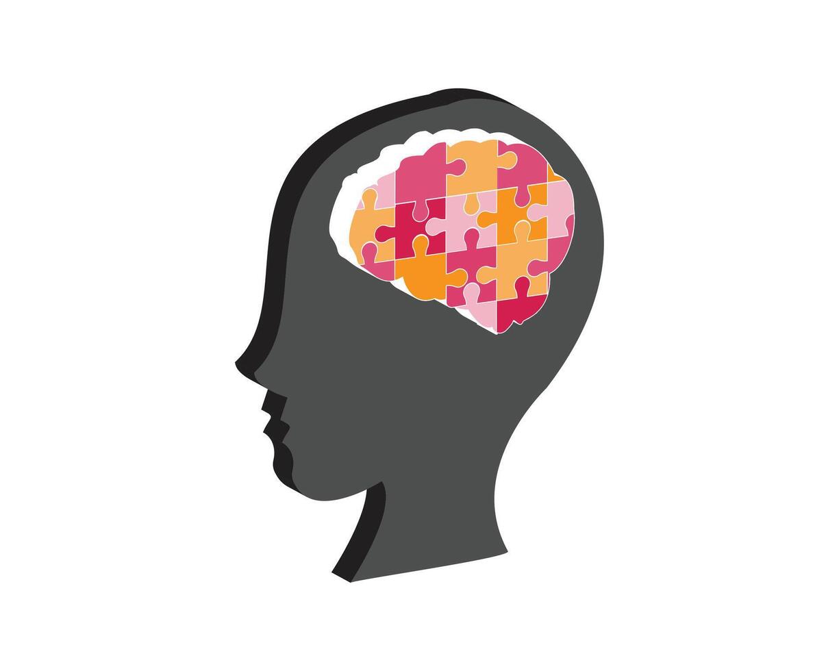 Psychology jigsaw in the brain refers to the way different mental processes, emotions, and cognitive functions fit together like puzzle pieces vector