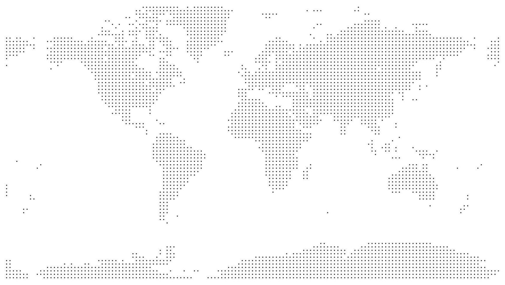 Halftone dotted world map is a perfect background for business globalization. A creative dot map for any professional worldwide presentation. vector