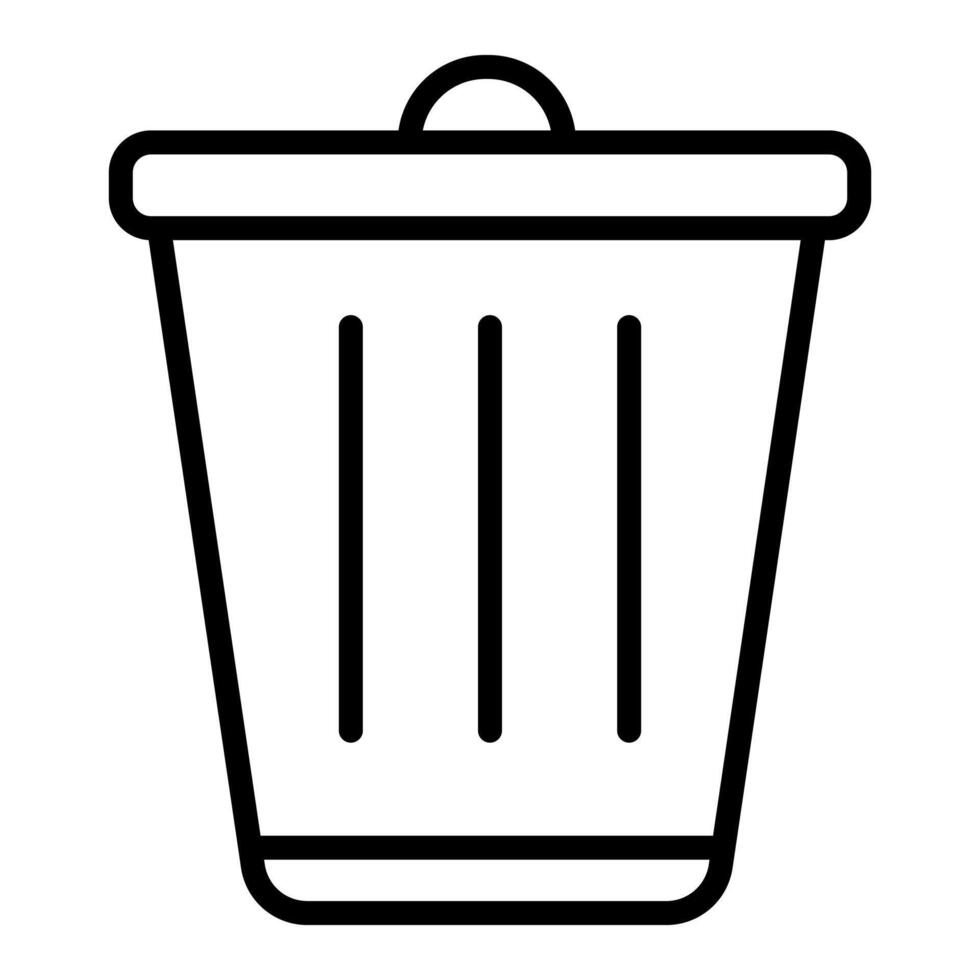 Three simple trash cans icon in different color style. Minimalist design shows clean aesthetics vector