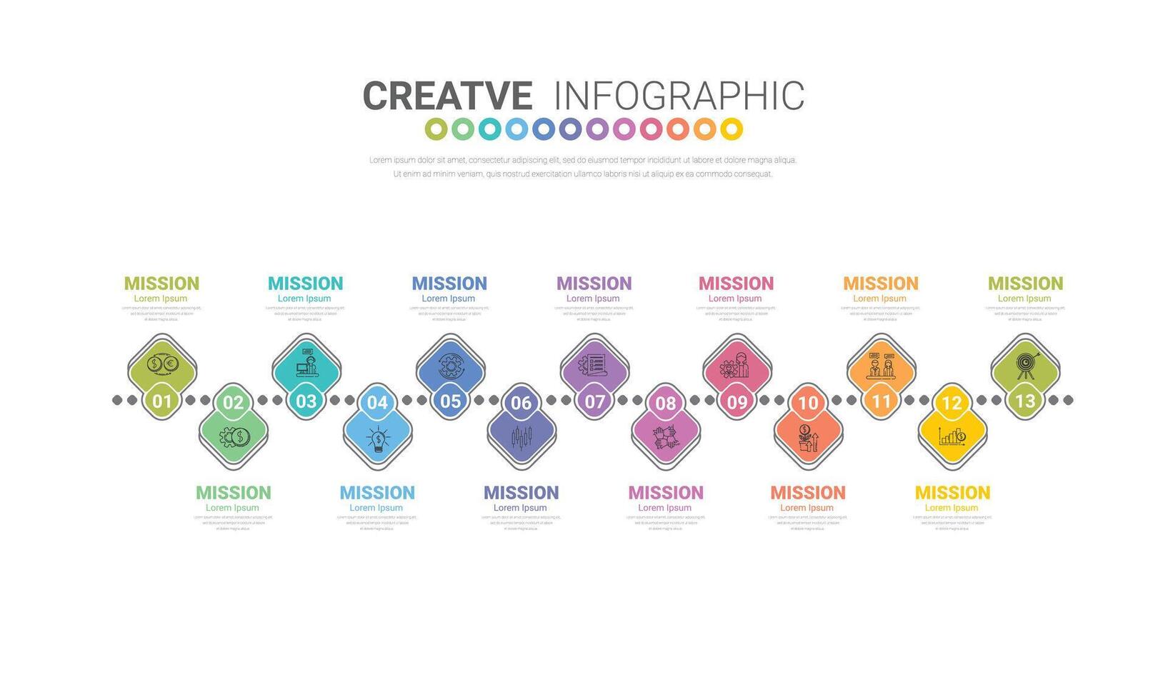 Infographic design template for process diagram, presentations, workflow layout, banner, flow chart, info graph. vector