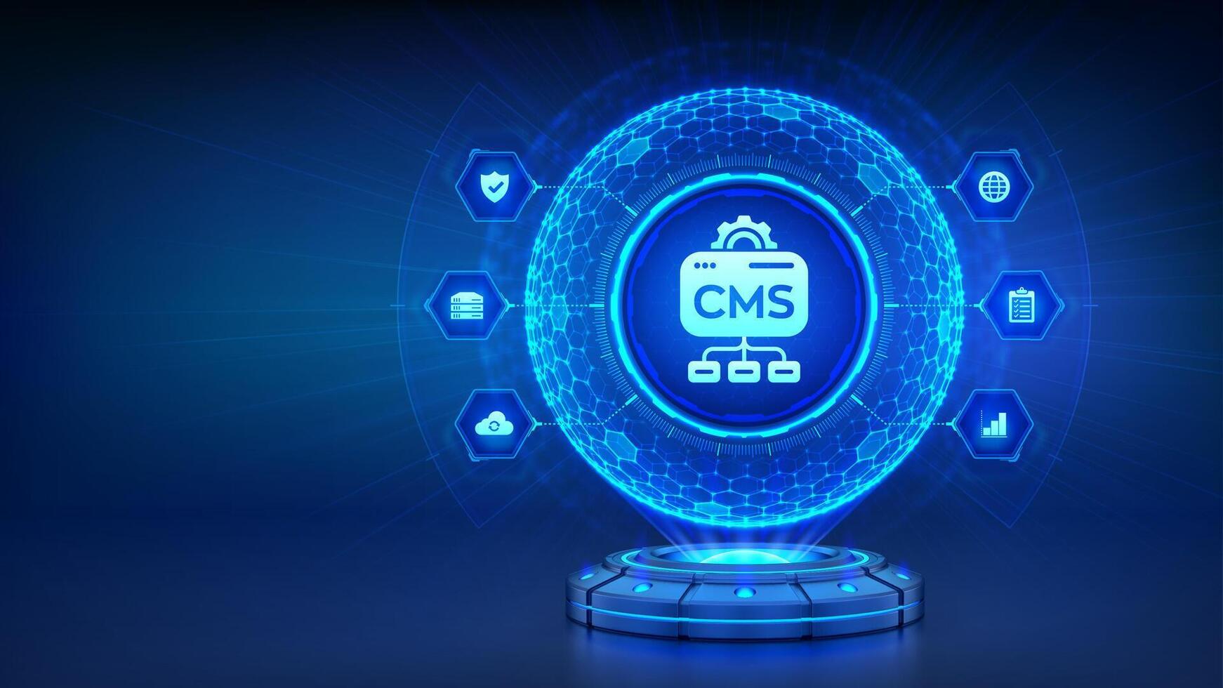 CMS digital interface design vector
