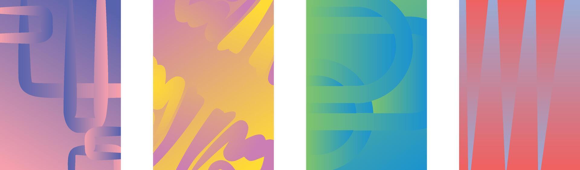 Abstract colorful gradient background set. illustration for your graphic design. vector