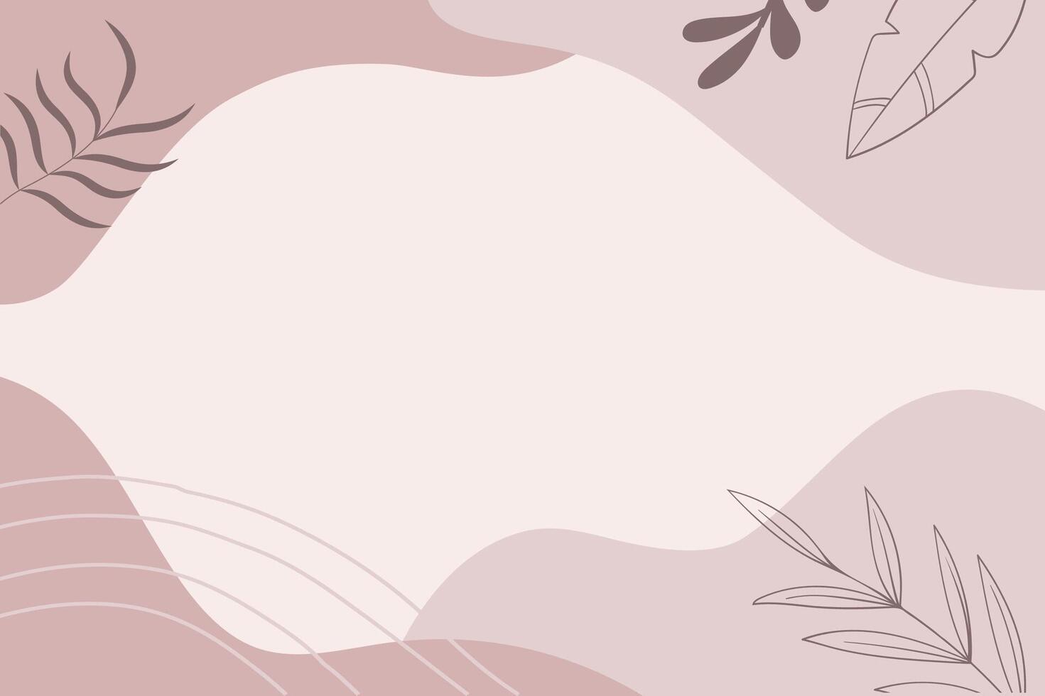 mínimo resumen antecedentes con orgánico formas y botánico elementos vector