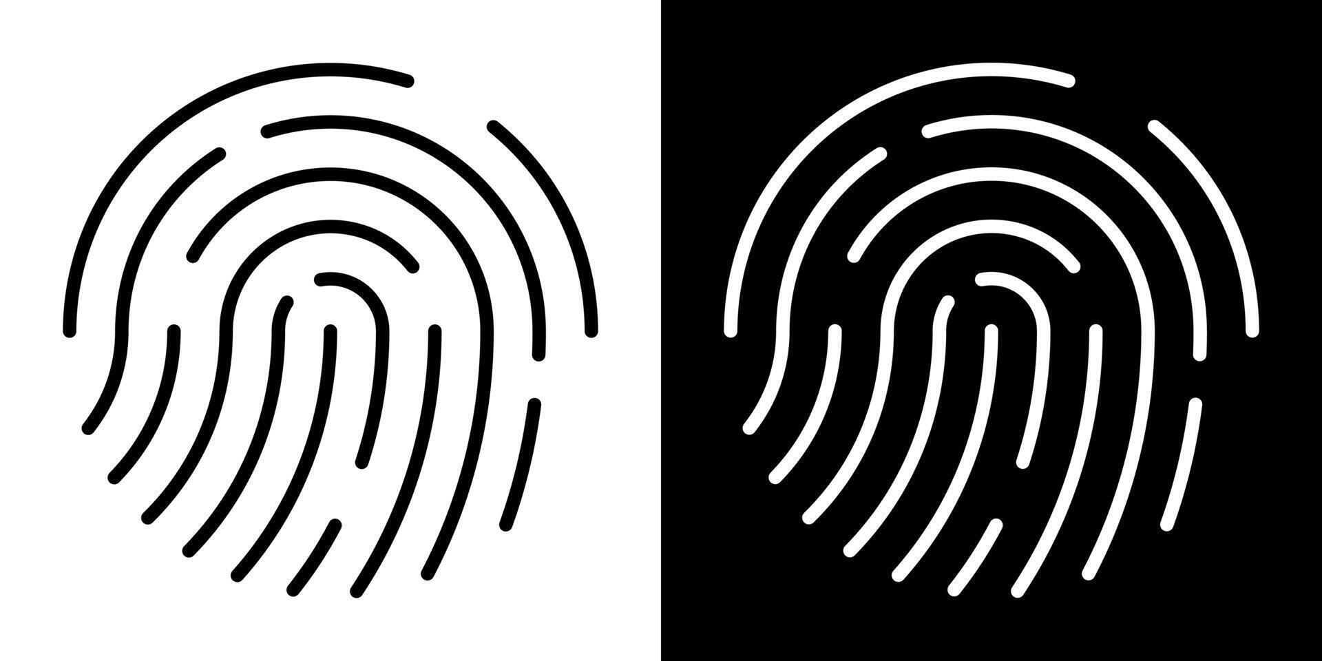 Fingerprint identification, modern secure access control icon outline style , illustration design graphic resource for web design, mobile apps, ui design and print. vector