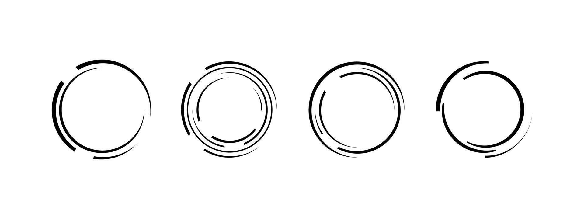 Abstract Circular Frames Design Elements for Branding vector