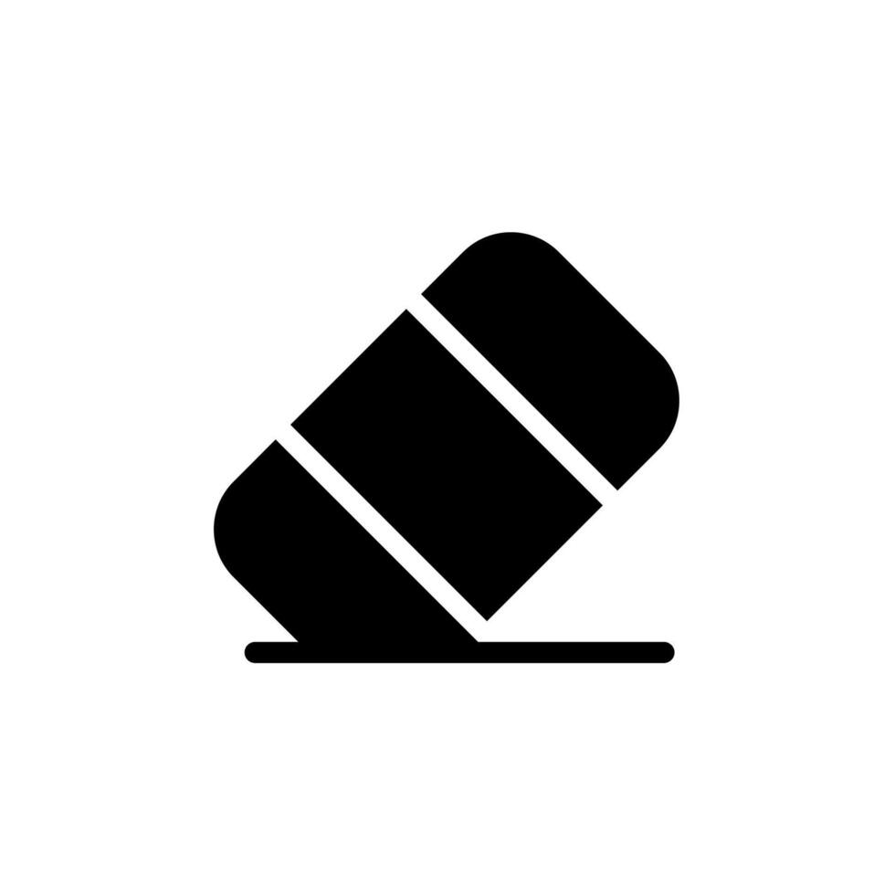 eraser icon is designed in an easily recognizable style. It's suitable for a variety of visual needs, such as digital media or other graphic design projects vector