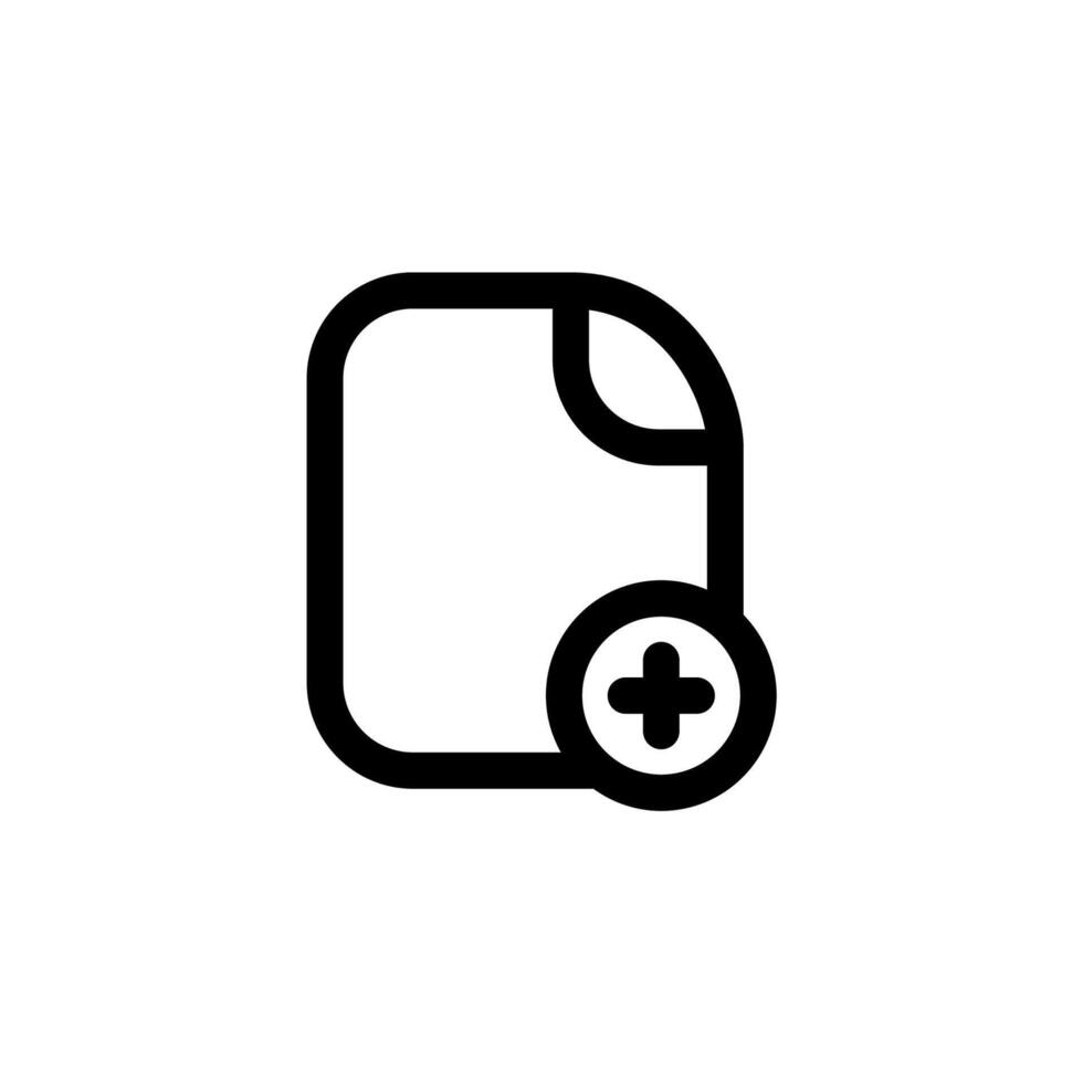 new document line icon is designed in an easily recognizable style. It's suitable for a variety of visual needs, such as digital media or other graphic design projects vector