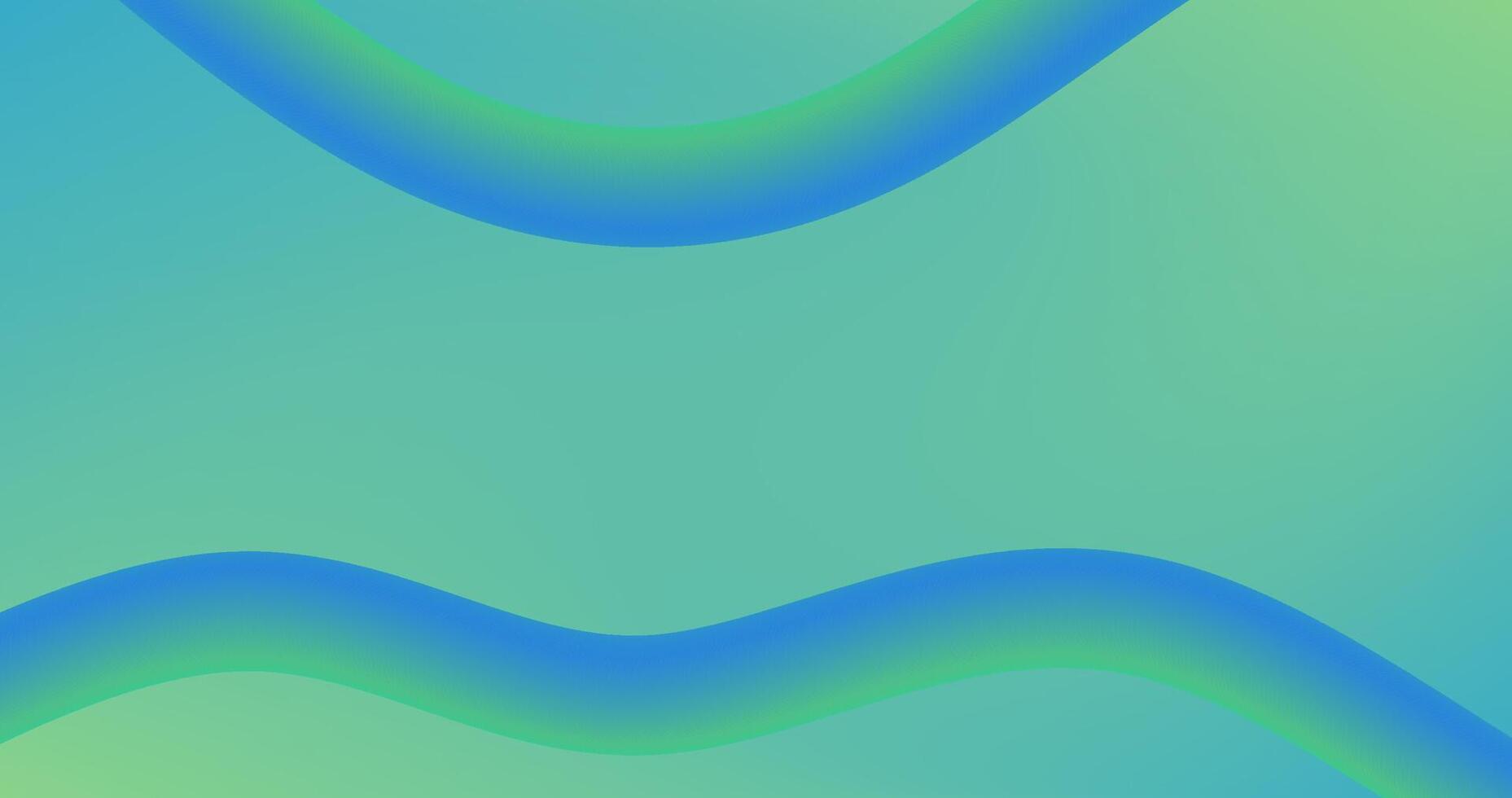Green Blue Background with Gradient Fluid Curve Ribbon Different shades and thickness Copy Space pattern vector