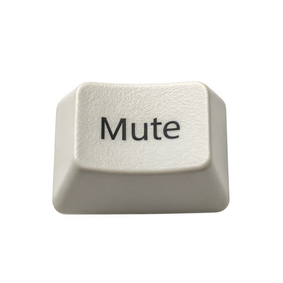 Computer keyboard mute button isolated on transparent background png