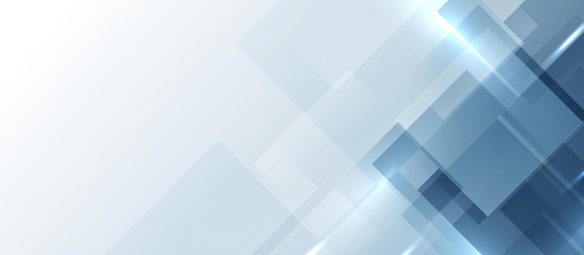 Abstract white and blue square shape with futuristic hi technology concept background vector