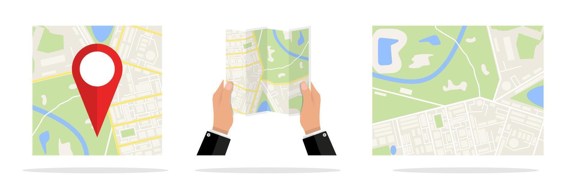 Maps for navigation and exploration vector