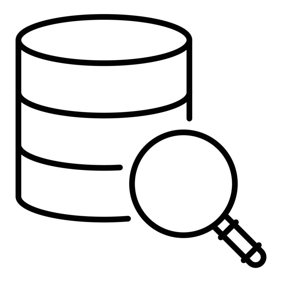 Data analysis icon, symbolizing information processing, statistical evaluation, and insights from datasets. vector