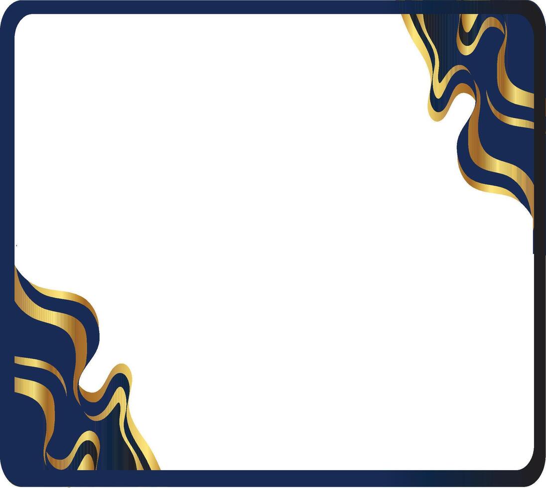 Elegant Certificate Frame with Abstract Golden Swirls luxury certificate border vector