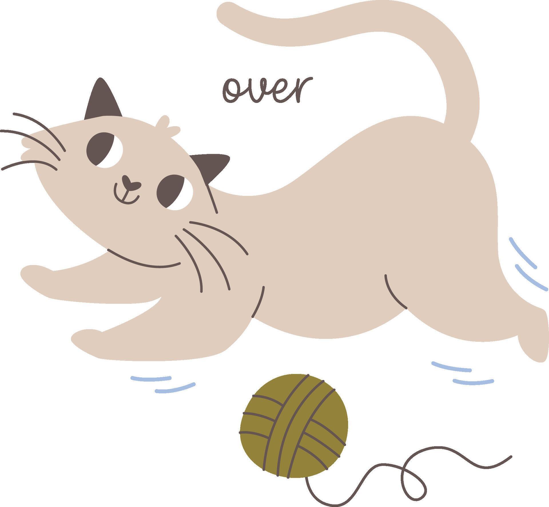 Cat Over Threads 69430268 Vector Art at Vecteezy