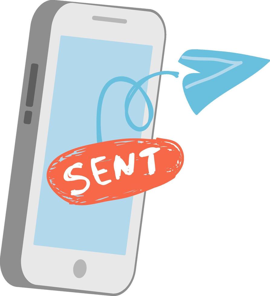Smatphone Sending Message vector