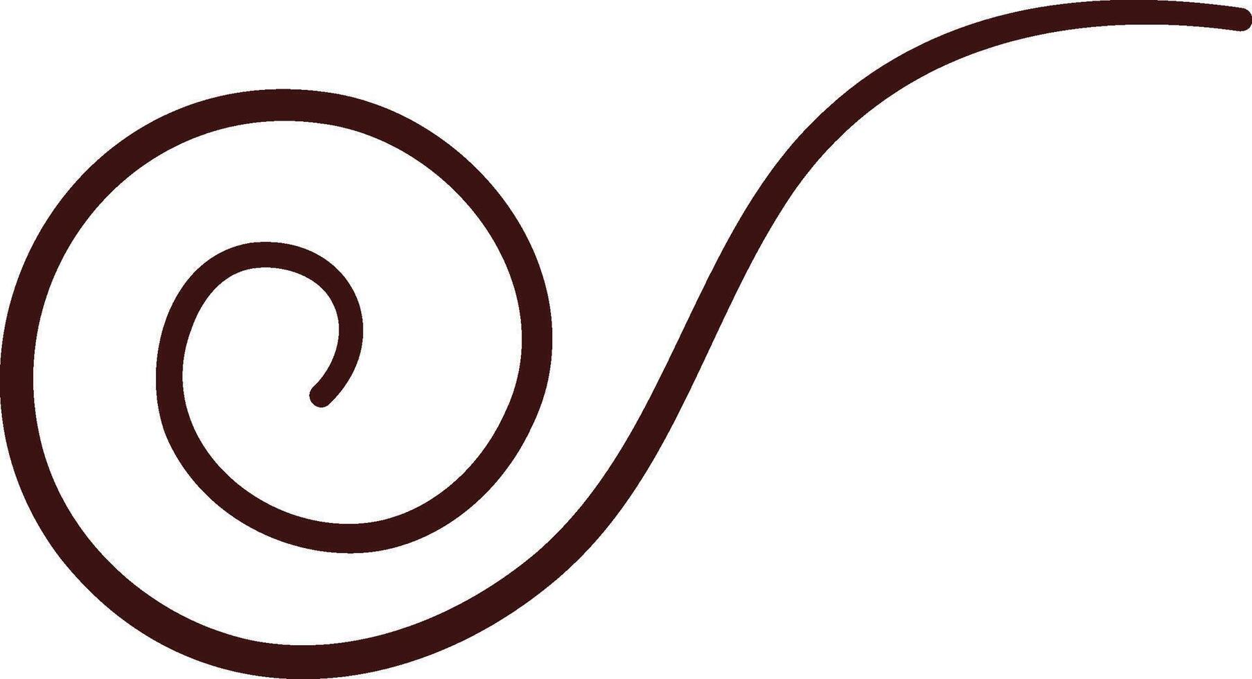 Handdrawn Abstract Curve Line vector