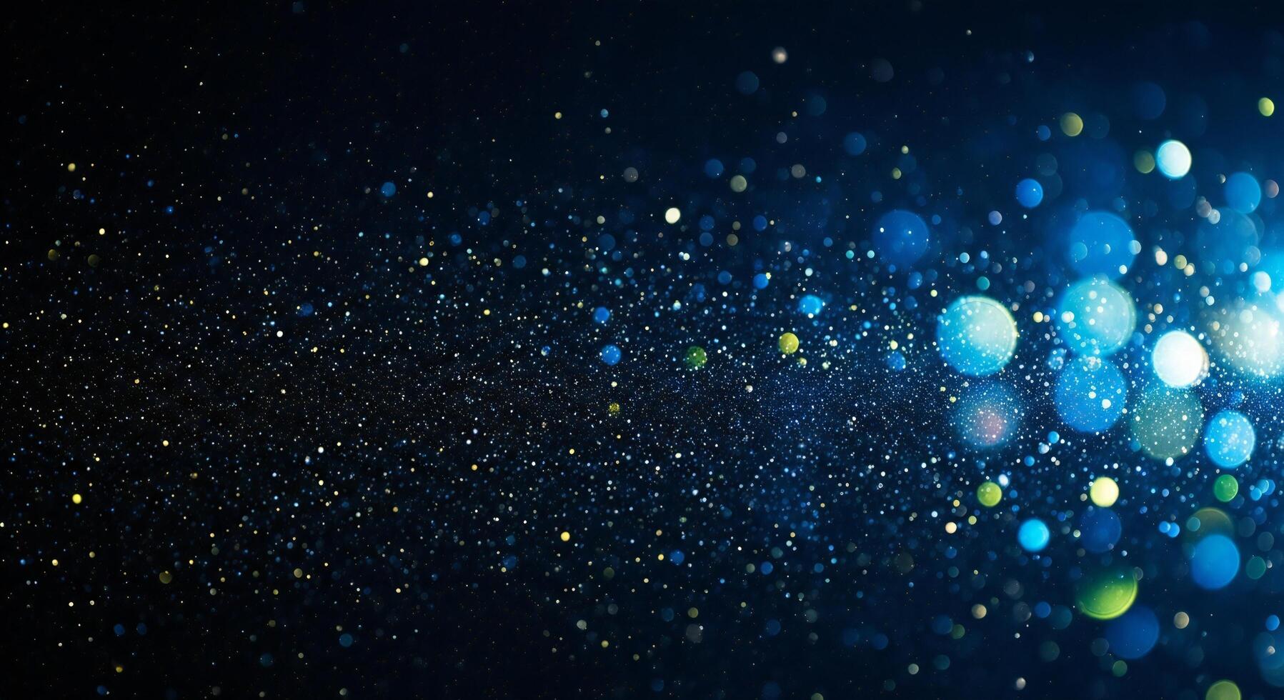 Abstract bokeh lights and sparkling particles create a luminous celestial background photo