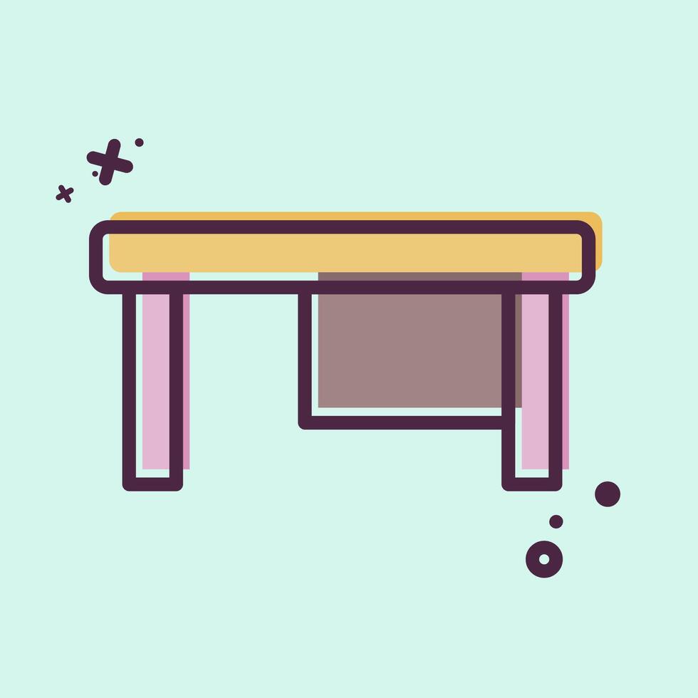 Icon Computer Table. related to Business symbol. MBE style. design editable vector