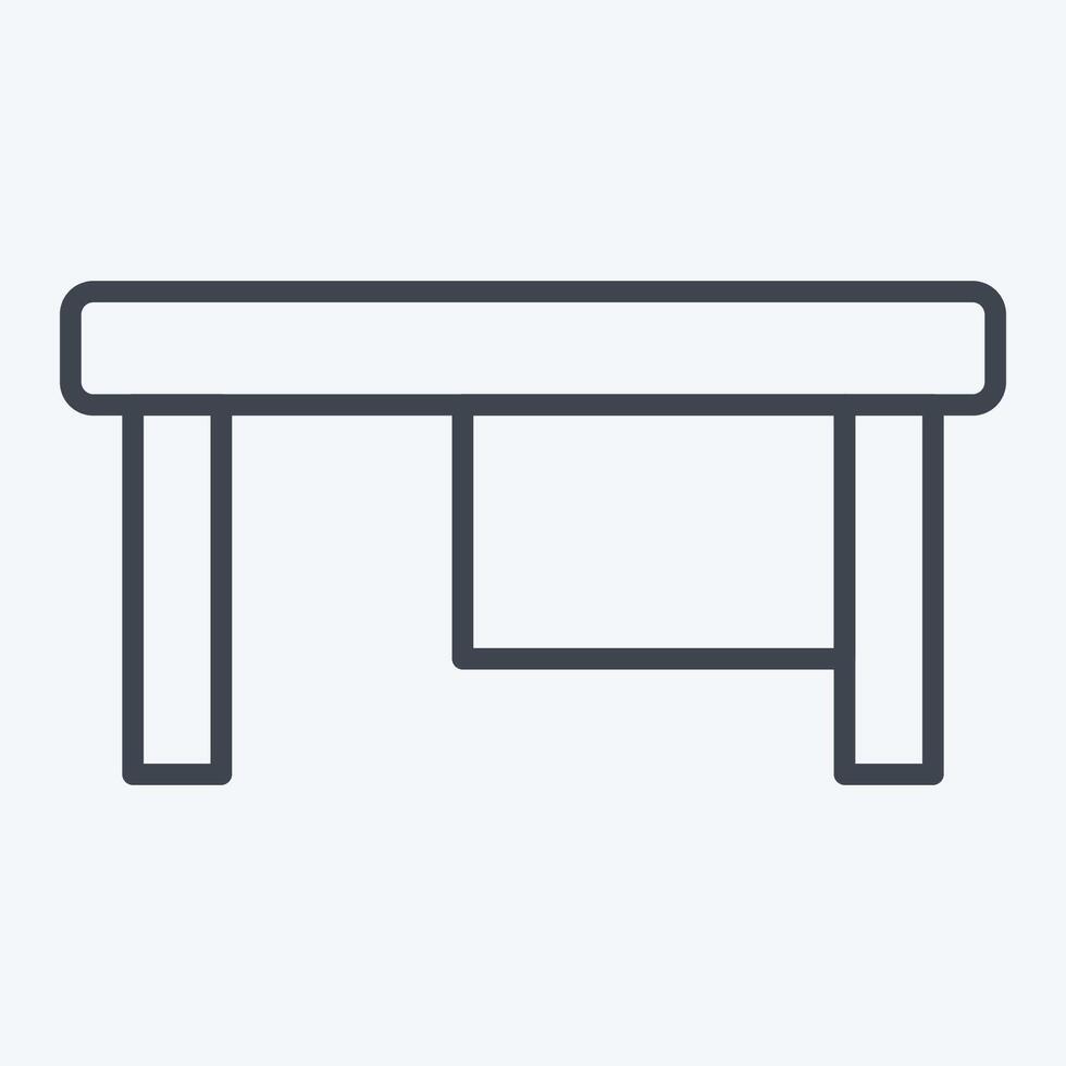 Icon Computer Table. related to Business symbol. line style. design editable vector