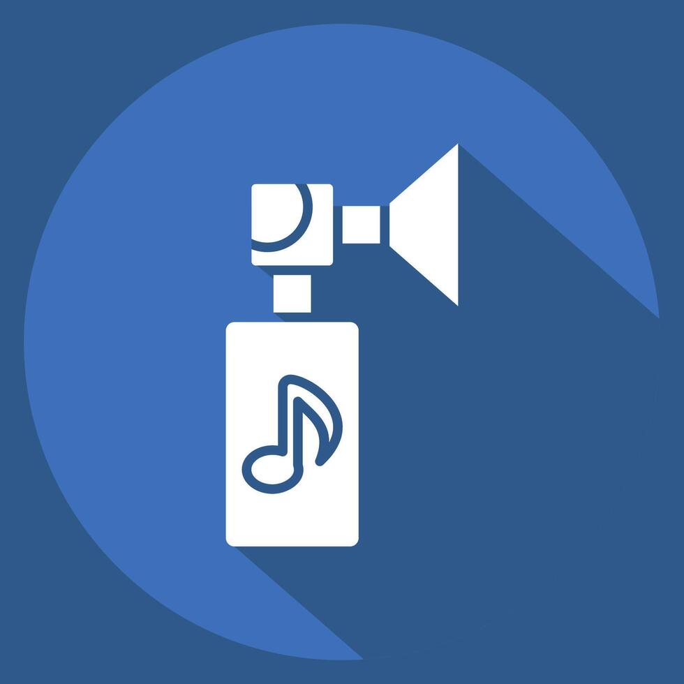 Icon Trombone. related to Instruments symbol. long shadow style. design editable vector