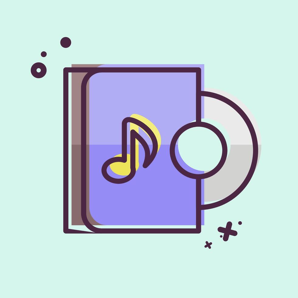 Icon Music Album CD. related to Instruments symbol. MBE style. design editable vector