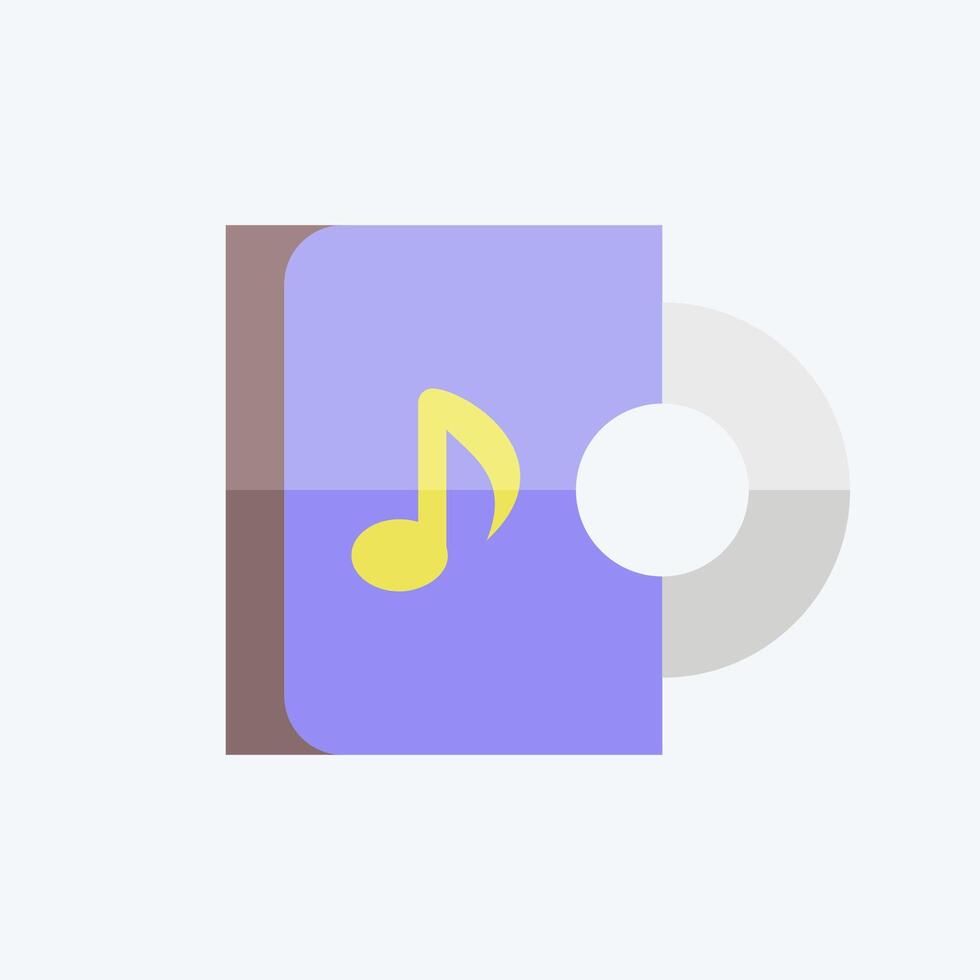 Icon Music Album CD. related to Instruments symbol. flat style. design editable vector