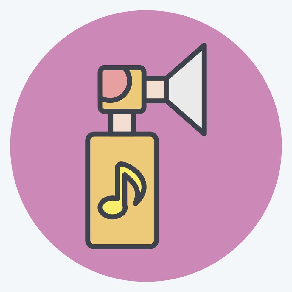 Icon Trombone. related to Instruments symbol. color mate style. design editable vector