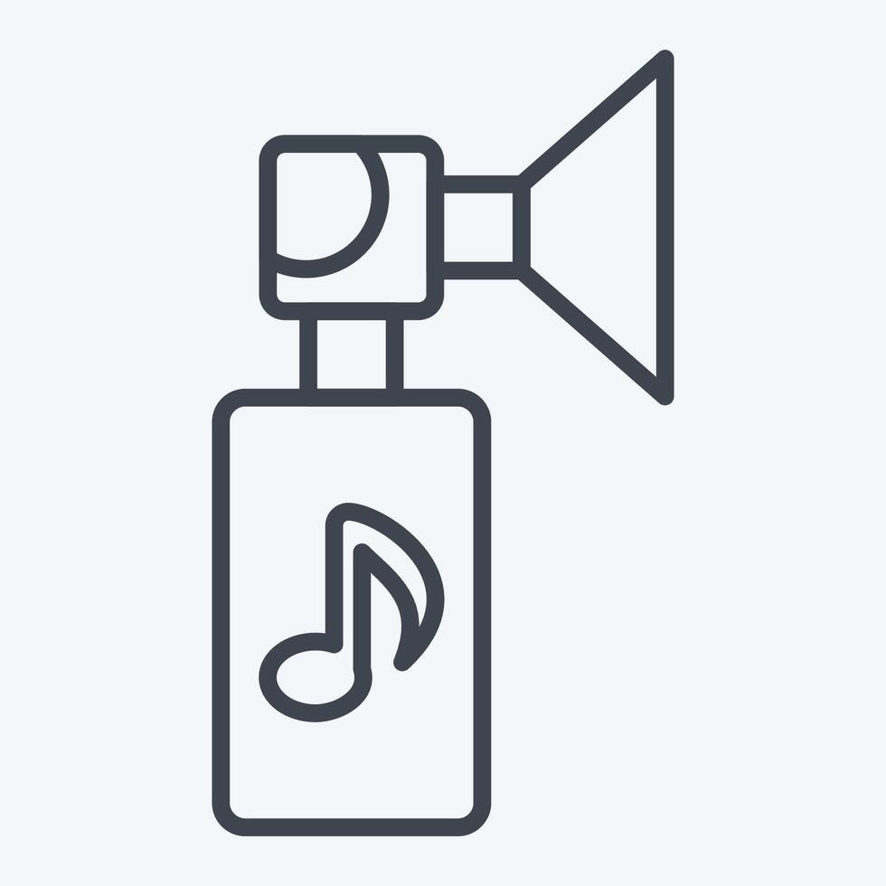 Icon Trombone. related to Instruments symbol. line style. design editable vector