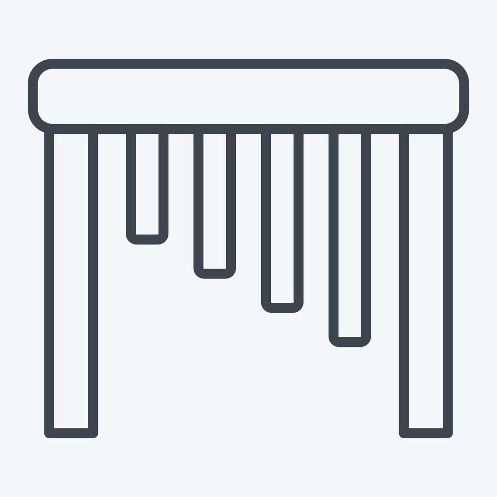 Icon Marimba. related to Instruments symbol. line style. design editable vector