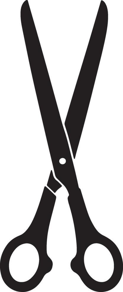 Sharp Black Scissors Ready to Cut A Simple, Elegant Graphic Image for Design Projects, Websites, and Crafts vector