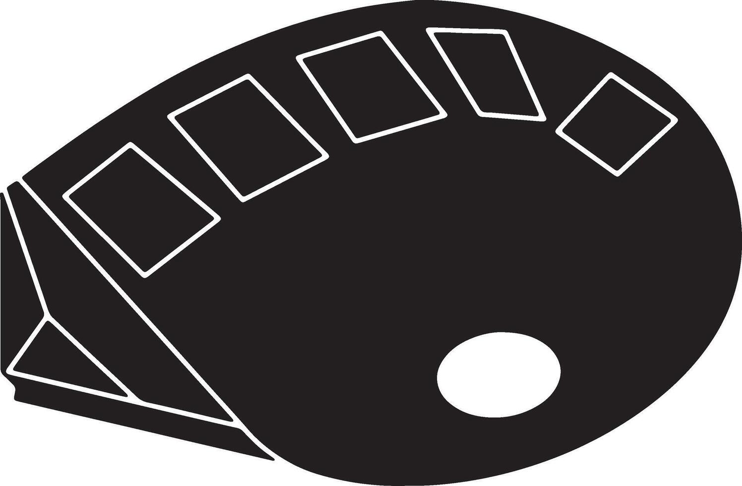 Mysterious Black Abstract Shape with Rectangular Cutouts, Evoking a Sense of Intrigue and Enigma - Professional digital artwork with vibrant colors and detailed composition vector