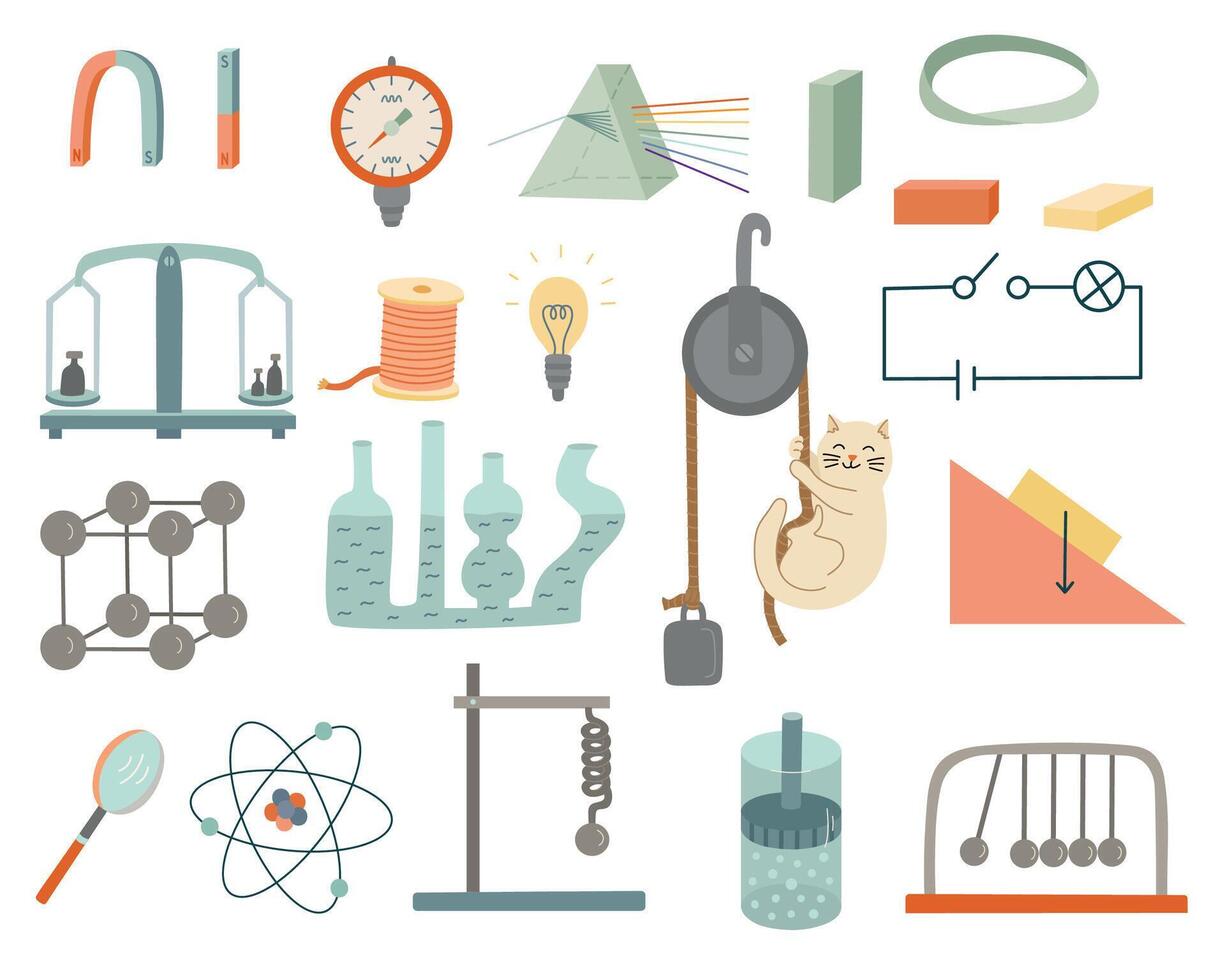 Scientific instruments and concepts illustration vector