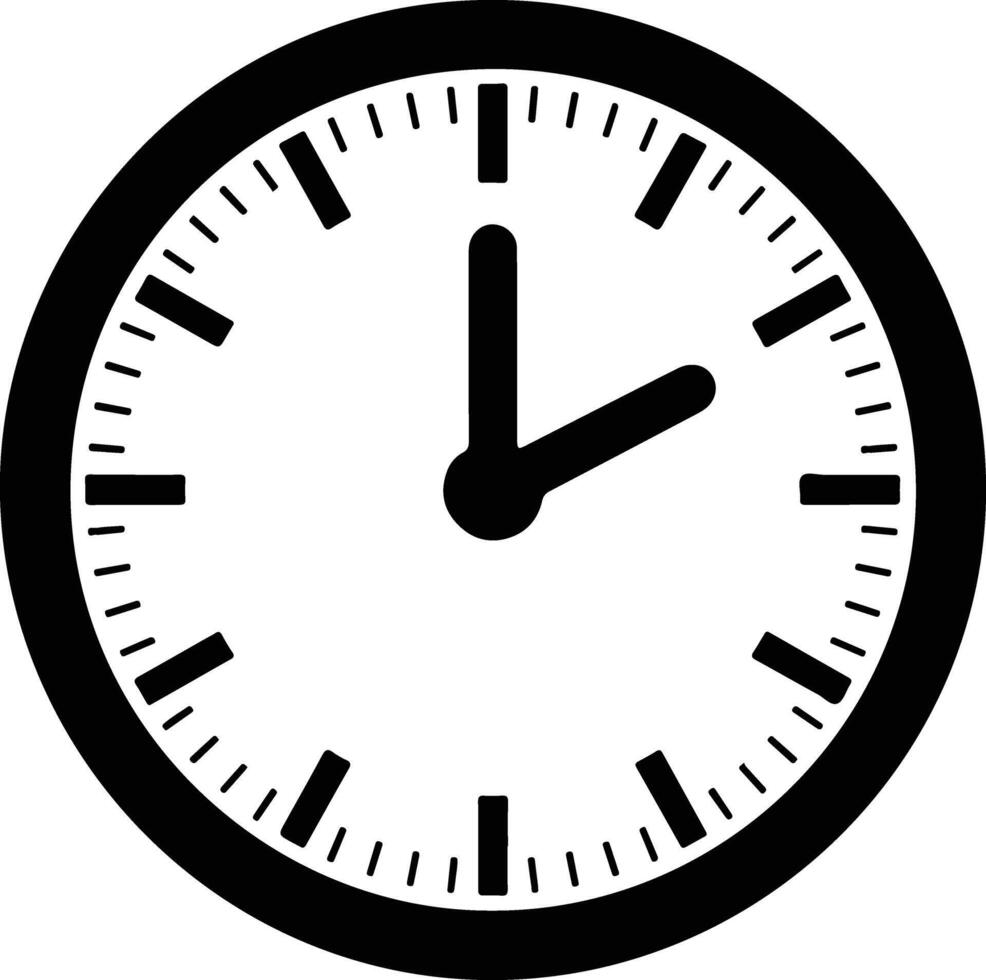 Clock isolated on white background showing two oclock representing time management vector