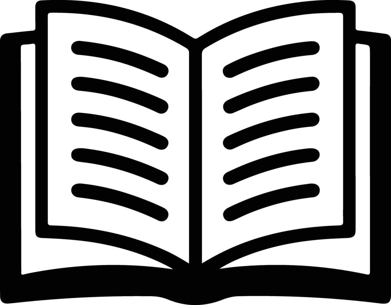 Open book with pages of text isolated on white background for reading vector