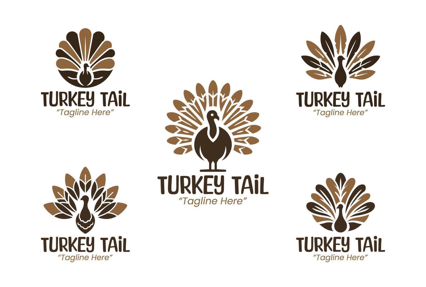stylish turkey tail logo designs for your brand 69441121 vector